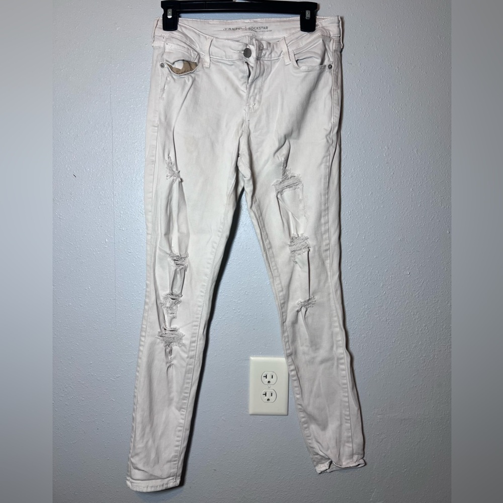 Old Navy White Rockstar Skinny Jeans